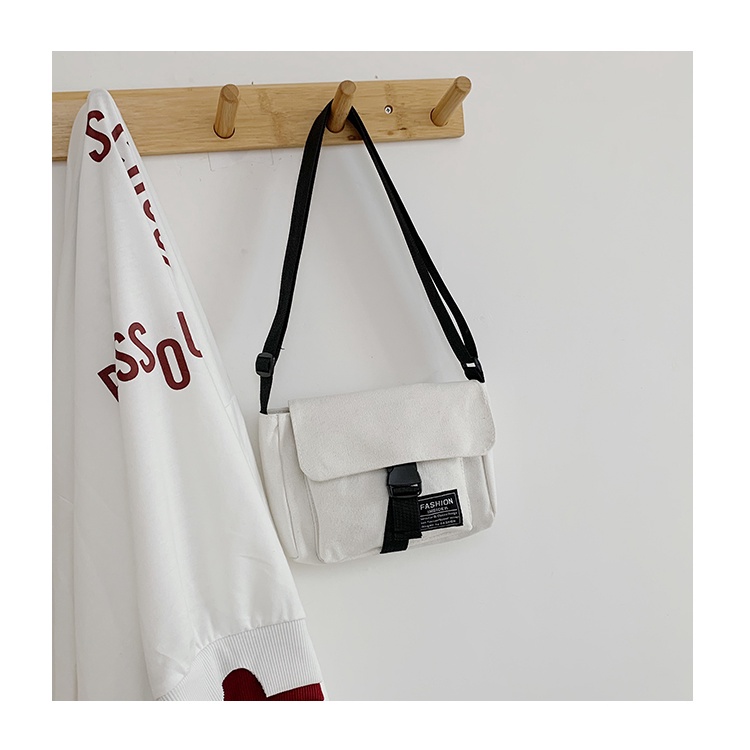 Túi xách nam nữ ulzzang vải đơn giản tiện lợi mini đựng đồ hai màu đen trắng T2M