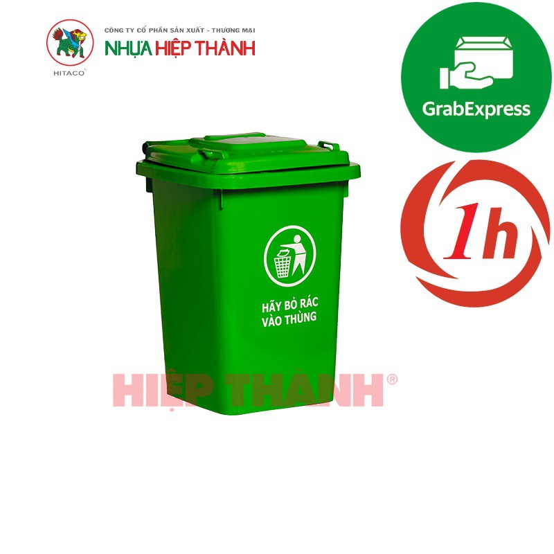 THÙNG RÁC CÔNG NGHIỆP NHỰA HIỆP THÀNH 60 LÍT- GIAO NHANH 2H LIÊN HỆ SHOP