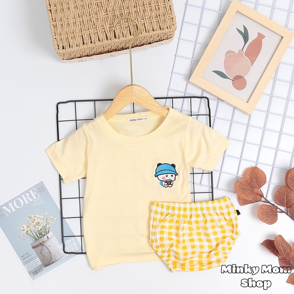 Bộ Chip Minky Mom Thun LạnhFREE SHIPCao Cấp Dể Thương Cho Bé Gái Bé Trai, Đủ Màu