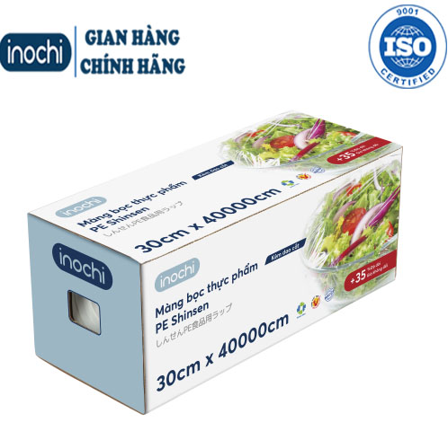 Màng bọc thực phẩm 30 x 3500cm  , màng PE Shinsen INOCHI , giúp , bảo quản thực phẩm , bảo vệ sức khỏe