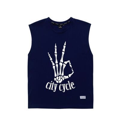 Áo tanktop nam nữ Hand Bone City Cycle - áo sát nách ba lỗ form rộng unisex cotton City Cycle