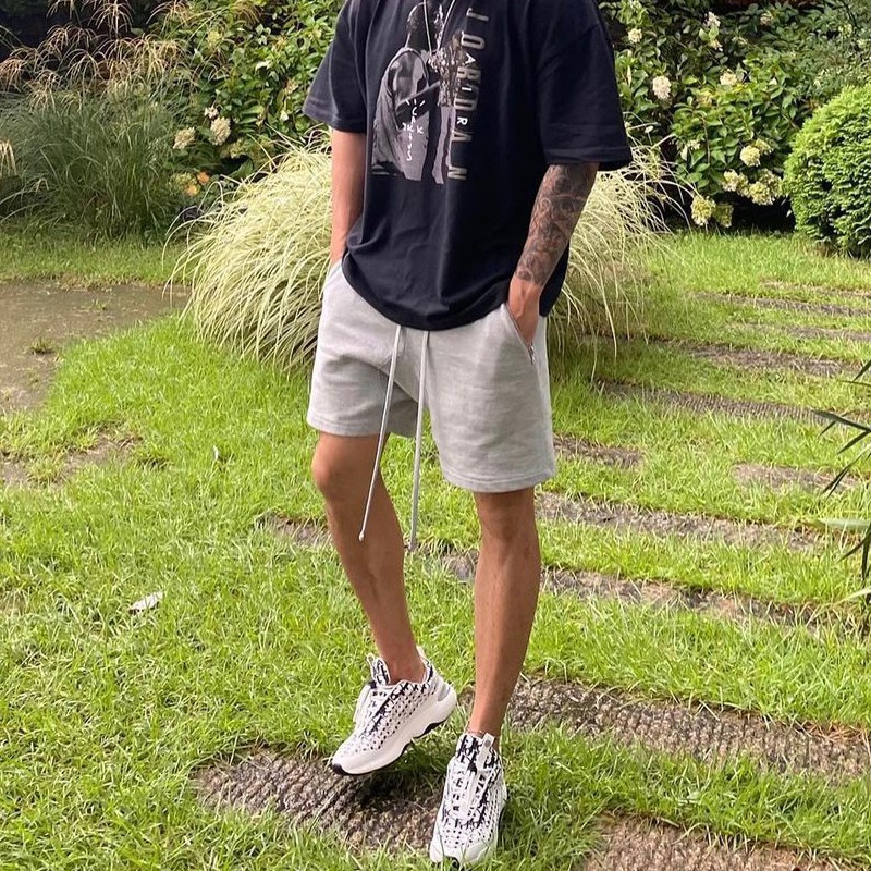 Quần Short Thể Thao Vải Cotton Phối Túi Và Dây Kéo Thời Trang Năng Động Cho Nam