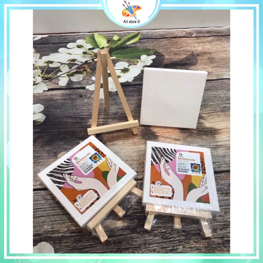 Toan canvas vải Bố vẽ Tranh kèm giá đỡ 🌈 sơn dầu❤️acrylic🌈 decor 10-10cm chắc chắn, bền đẹp