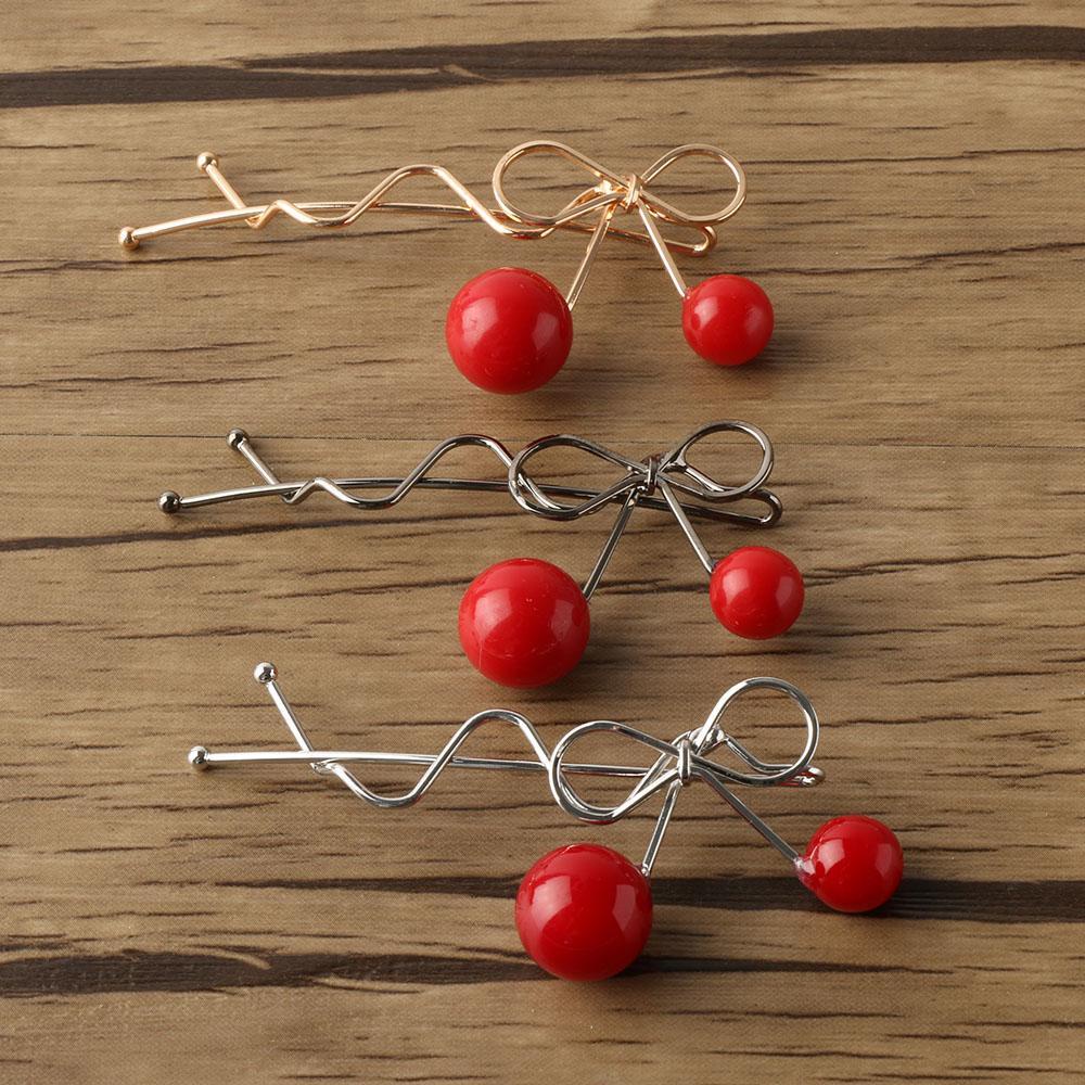 Kẹp Tóc Quả Cherry Dạng Xoắn Phong Cách Hàn Quốc Cho Nữ