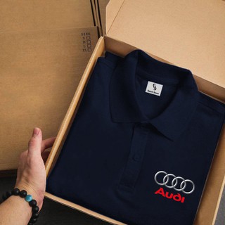 [AUDI] Áo Polo Hãng Xe AUDI Nam Nữ, Form Slimfit, Vải Thun Co Giãn Thoáng Mát, Không Xù Lông