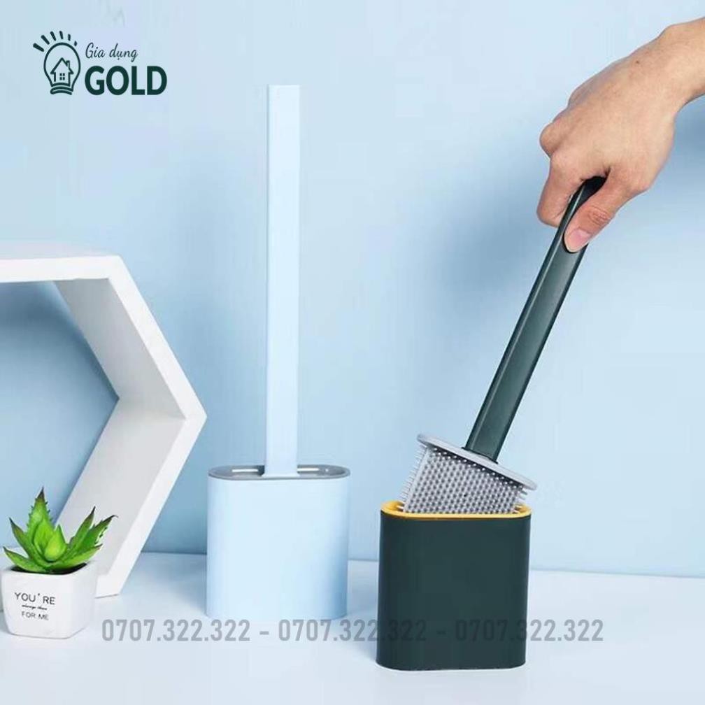 [Mẫu Mới Nhất] Cọ Bồn Cầu Silicon, Chổi Cọ Toilet Silicon 2 Đầu