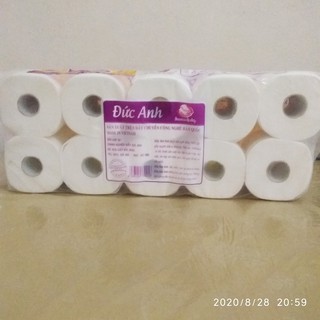 Giấy vệ sinh có lõi 10 cuộn - 3 lớp Đức Anh (Hoa hướng dương)