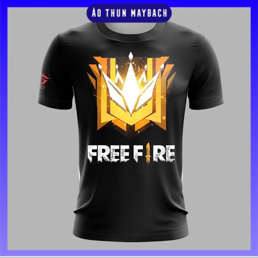 Áo Thun Free Fire Đen 3D Rank Đại Kiện Tướng