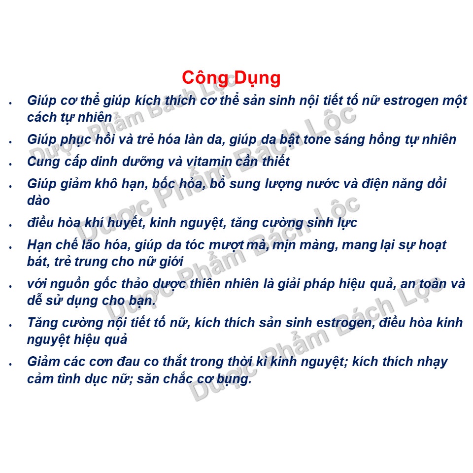 Viên Uống Hồng Sâm Đào Ngọc Giúp tăng nội tiết tố nữ