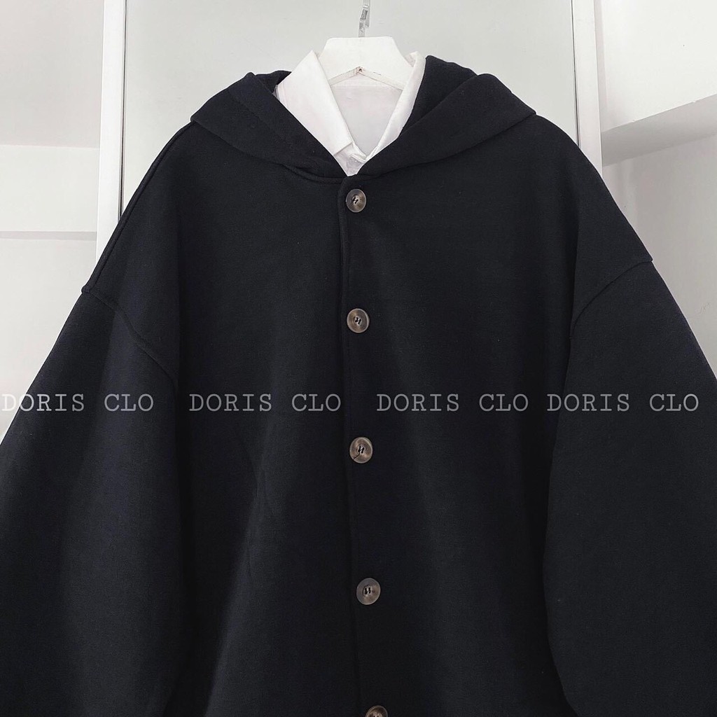 [RẺ VÔ ĐỊCH] Áo khoác nam nữ đen trơn tay bồng_Áo khoác mũ unnisex