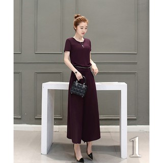 Jumpsuit dài phối dây kéo eo sang trọng -JP452504