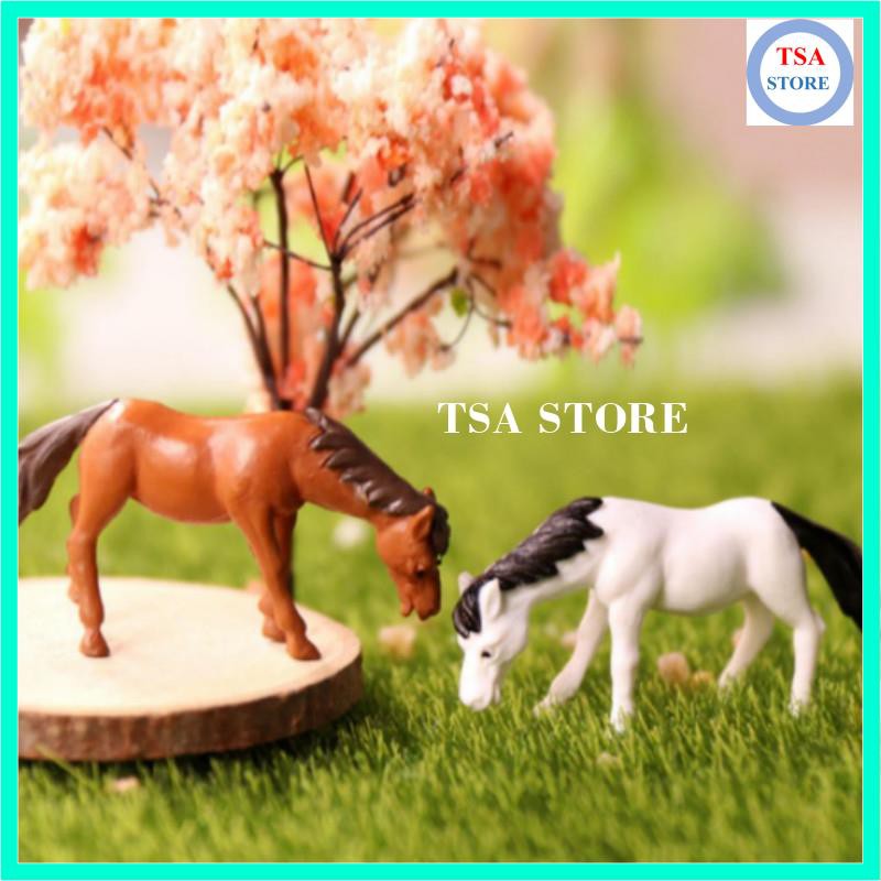 Phụ kiện tiểu cảnh terrarium Ngựa cao mini trang trí tiểu cảnh/chậu cây mini/hồ cá/bonsai/hòn non bộ/sen đá/xương rồng