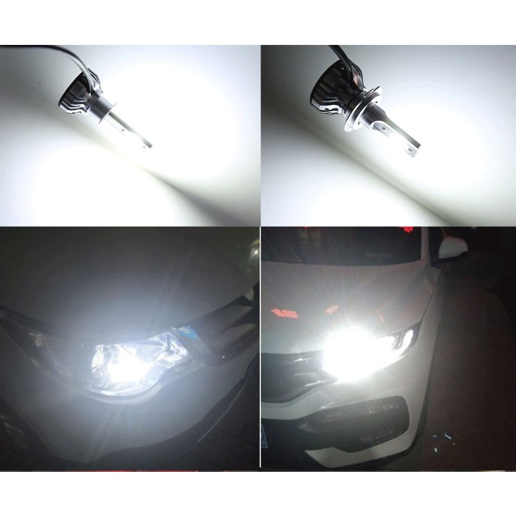 Set 2 bóng đèn LED sương mù Kevanly H4 50W 4800LM H1 H11H3 9005 9006 9012 6000K dành cho xe hơi