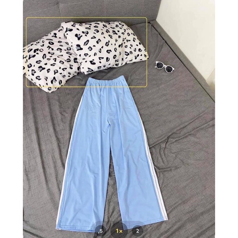 [ Rẻ Vô Địch] Quần Dài Nữ 3 Sọc Dáng Rộng Ống Suông (ẢNH THẬT) | BigBuy360 - bigbuy360.vn