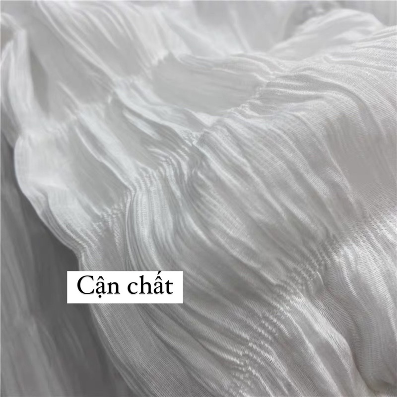[Mã 252FASHIONSALE giảm 12% đơn 99K] [VIDEO Unbox] ÁO VOAN XỐP NHÚN TAY BO (ảnh thật)