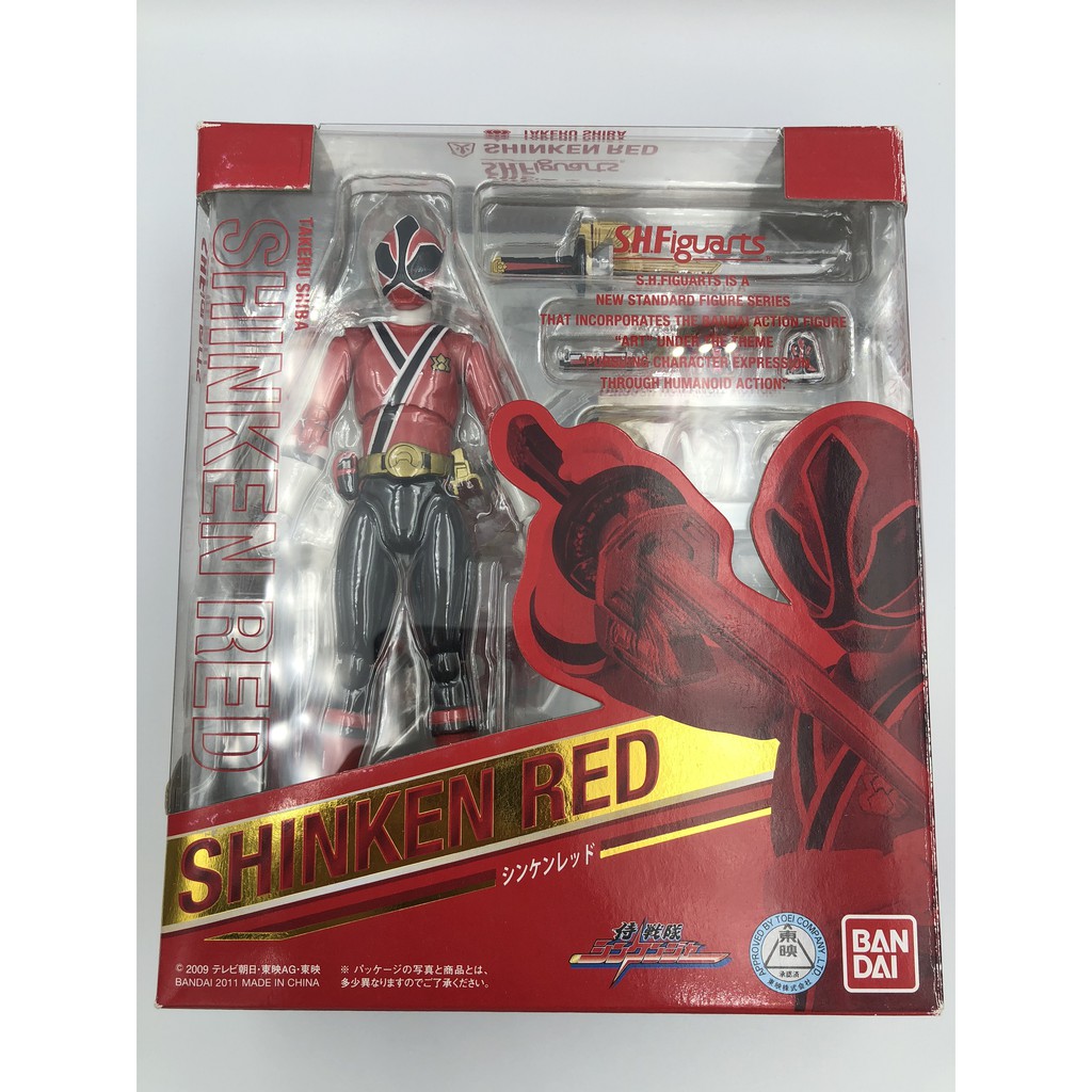 Mô hình SHF Shinken Red Tono S.H.Figuarts Samurai Sentai Shinkenger Super Sentai chính hãng Bandai. Box đẹp