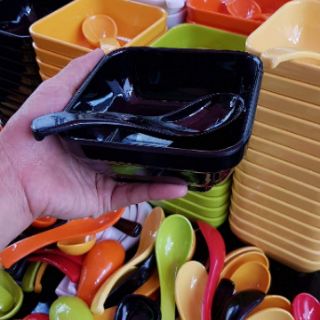 10 Bộ Bát ăn chè kèm thìa ( bát vuông)