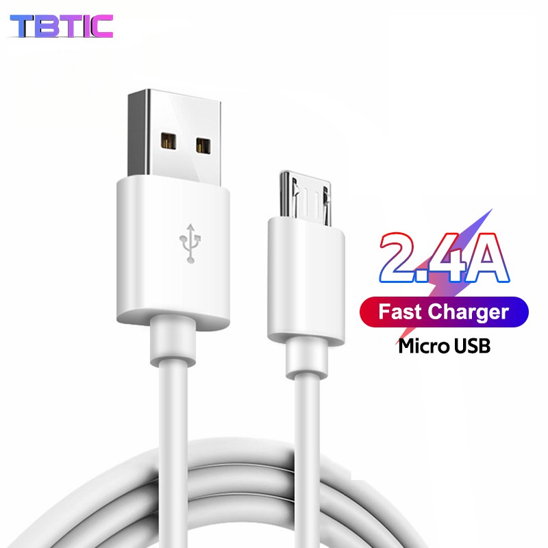 Cáp sạc nhanh TBTIC cổng cắm Micro USB 2.0 2.4A cho điện thoại Samsung Xiaomi Redmi Android chất lượng cao