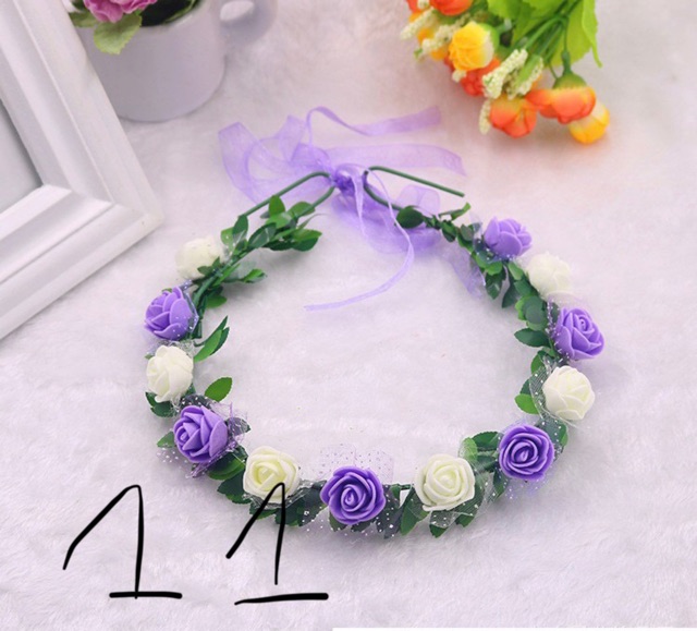Vòng hoa đội đầu 9 bông