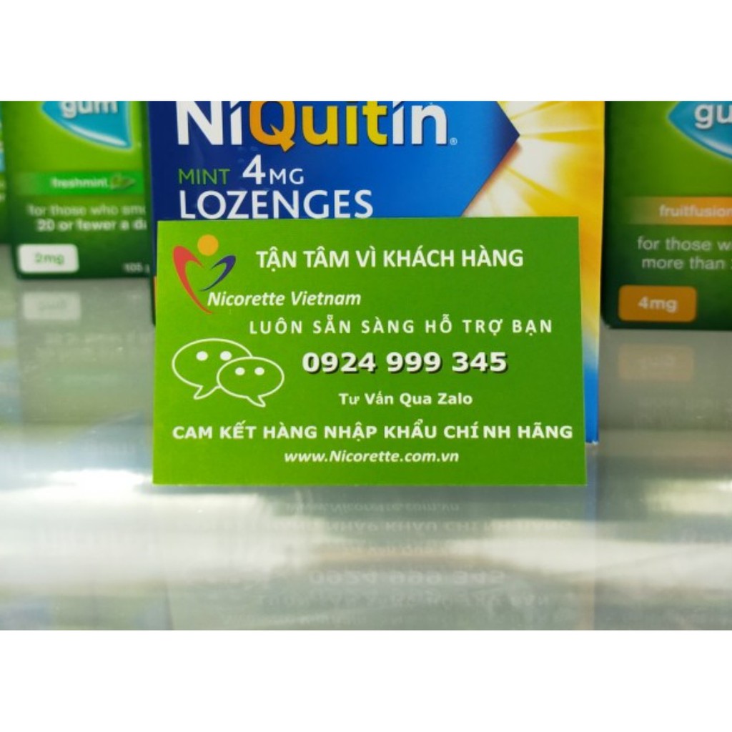 Vỉ kẹo ngậm cai thuốc lá Nicotine 4mg 12 viên Mỹ Date Mới (Dùng cho người hút nặng)