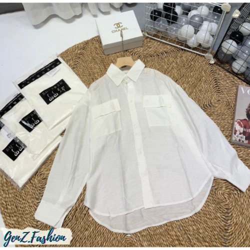 ⭕️ [CÓ HÌNH/VIDEO THẬT - HÀNG CAO CẤP] Áo Sơ Mi Đũi Nắp Túi Ngực Basic_Mã CD022_GenZ Fashion