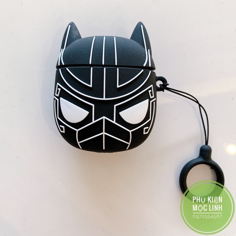 ☘️Tặng kèm móc treo☘️Case Airpod 1 2 Black Panther - Vỏ bao bọc Cover đựng tai nghe không dây Airpods Báo đen