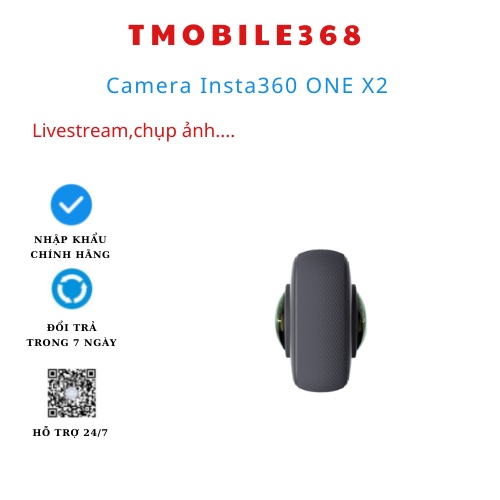 Camera Insta360 ONE x2 chính hãng bảo hành 1 đổi 1 trong 12 tháng | BigBuy360 - bigbuy360.vn