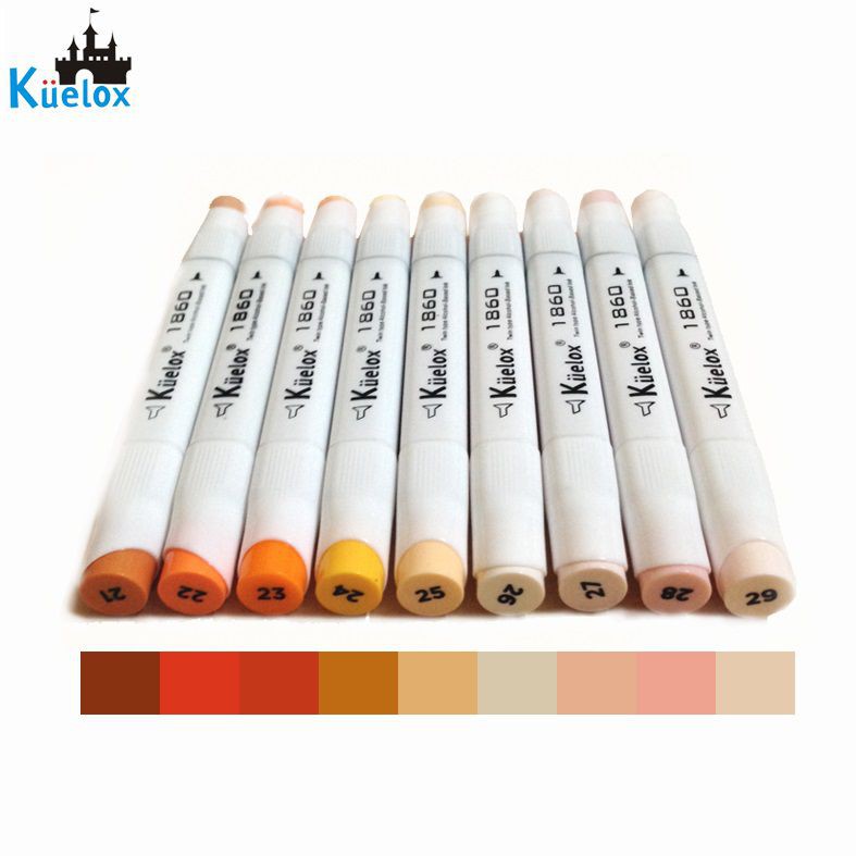 Bút Marker Fine Colour Kuelox Lẻ Tông Màu Vàng Cam