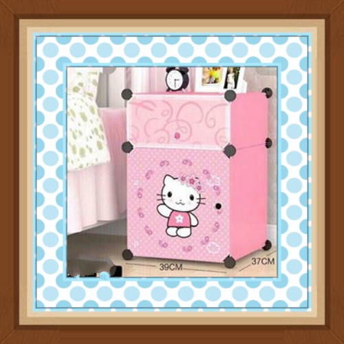 TỦ NHỰA GHÉP MINI 2 TẦNG ĐỂ ĐẦU GIƯỜNG