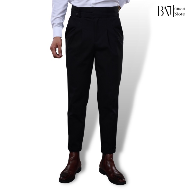 Quần tây nam cạp cao BAT STORE màu đen.xám thiết kế trẻ trung tôn dáng chất liệu vải đẹp co giãn mã QA 085