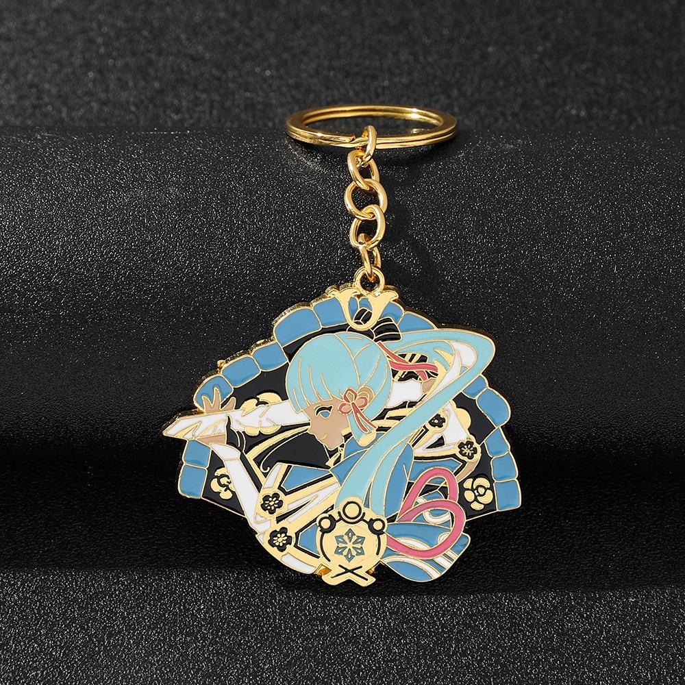 Móc Khóa Mặt Hình Nhân Vật Hoạt Hình Hai Mặt Kính Dạ Quang 35 Kiểu Genshin Peripheral Eye of God Bằng Kim Loại