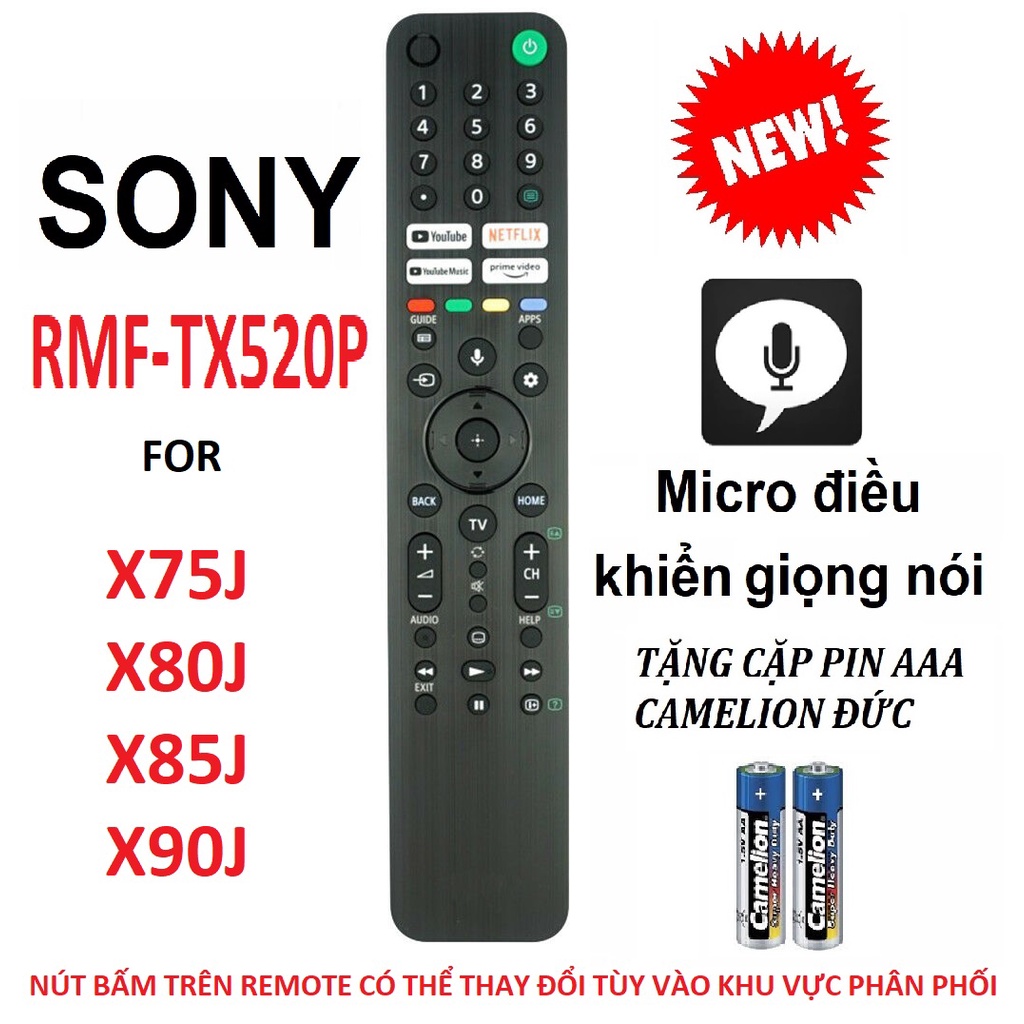 Remote điều khiển tivi SONY smart RMF-TX520P
