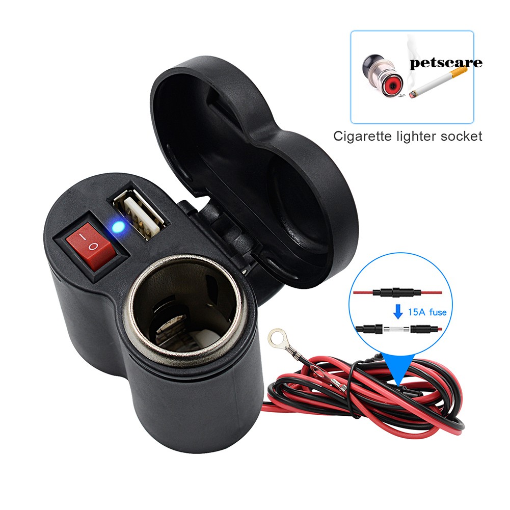 Đầu sạc USB gắn tay lái xe máy đa chức năng tiện dụng