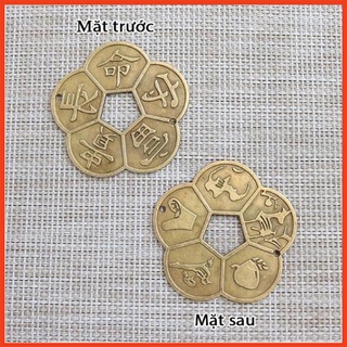 Tiền xu hoa mai phong thủy, Đồng xu hoa mai kim tiền may mắn - Chiêu tài, bình an