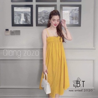 Váy hai dây bo ngực 3 màu
