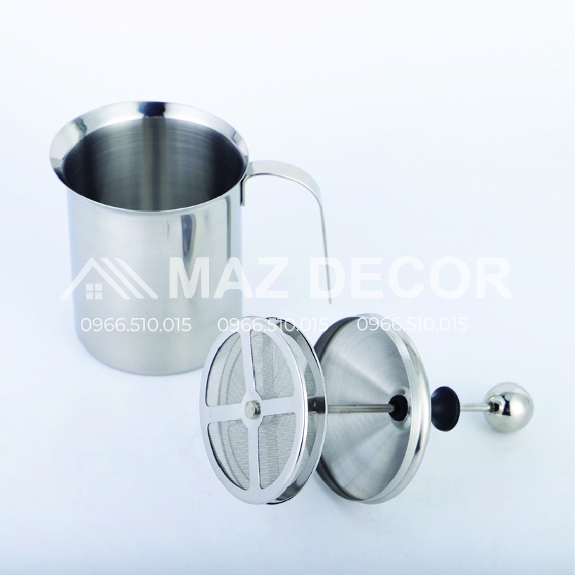 Giá Sỉ Ca đánh bọt sữa lạnh latte inox 2 lớp 400ml - 800ml bình sục sữa lạnh inox làm cà phê bọt