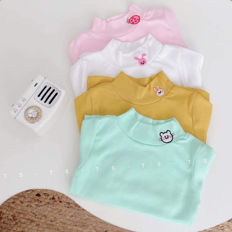 SET 4 ÁO COTTON LEN CỔ 3P CHO BÉ GÁI