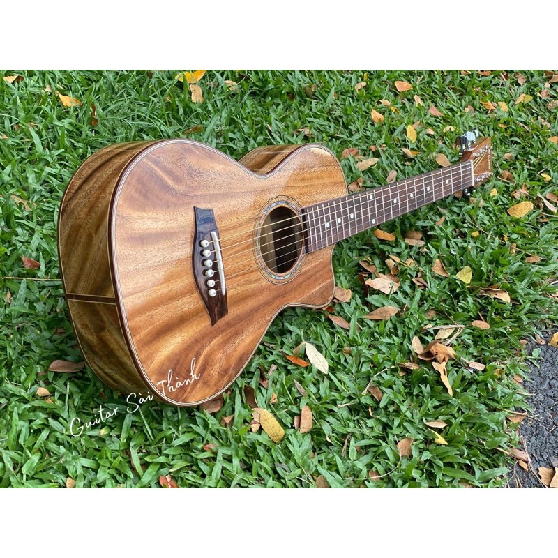 Đàn guitar acoustic mini size 1/2 gỗ điệp nguyên tấm