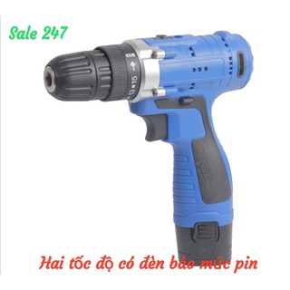 Thân Máy Khoan Pin Không Dây 12V. 2 Tốc Độ có đèn báo mức pin