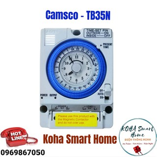 Camsco - TB35N ( Loại Sịn ) - Công tắc hẹn giờ Đài Loan - Role 24H - TG16A