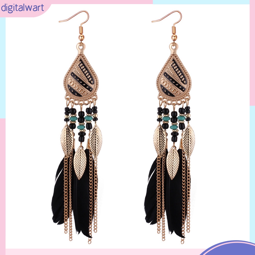 Khuyên Tai Lông Vũ Phong Cách Cổ Điển Thanh Lịch Dành Cho Nữ