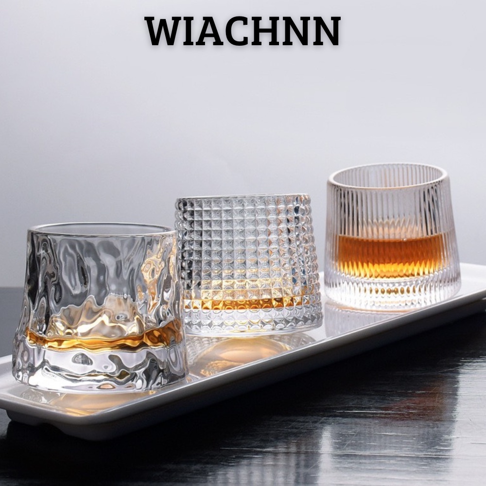Ly thủy tinh, cốc thủy tinh cao cấp đế lồi, viền vàng vân họa tiết mặt trời, ly rượu ngoại họa tiết hiện đại
