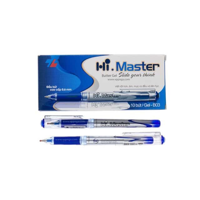 Bút Gel Thiên Long GEL-B03 Hi.Master Xanh (Hộp 10 cây)