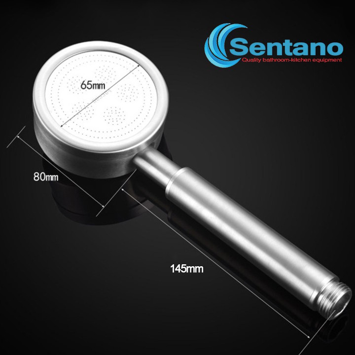 Tay sen, vòi sen tắm tăng áp hợp kim nhôm cao cấp nhẹ bền đẹp  2 lớp tặng kèm dây sen inox 304 - QM026