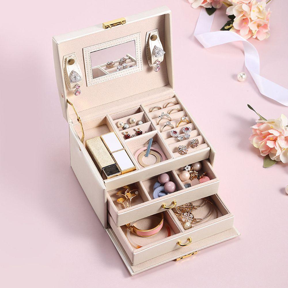 Khay Trưng Bày Nhẫn / Vòng Tay / Nhẫn 3 Tầng Sức Chứa Lớn Đa Năng Phong Cách Vintage MXMUSTY