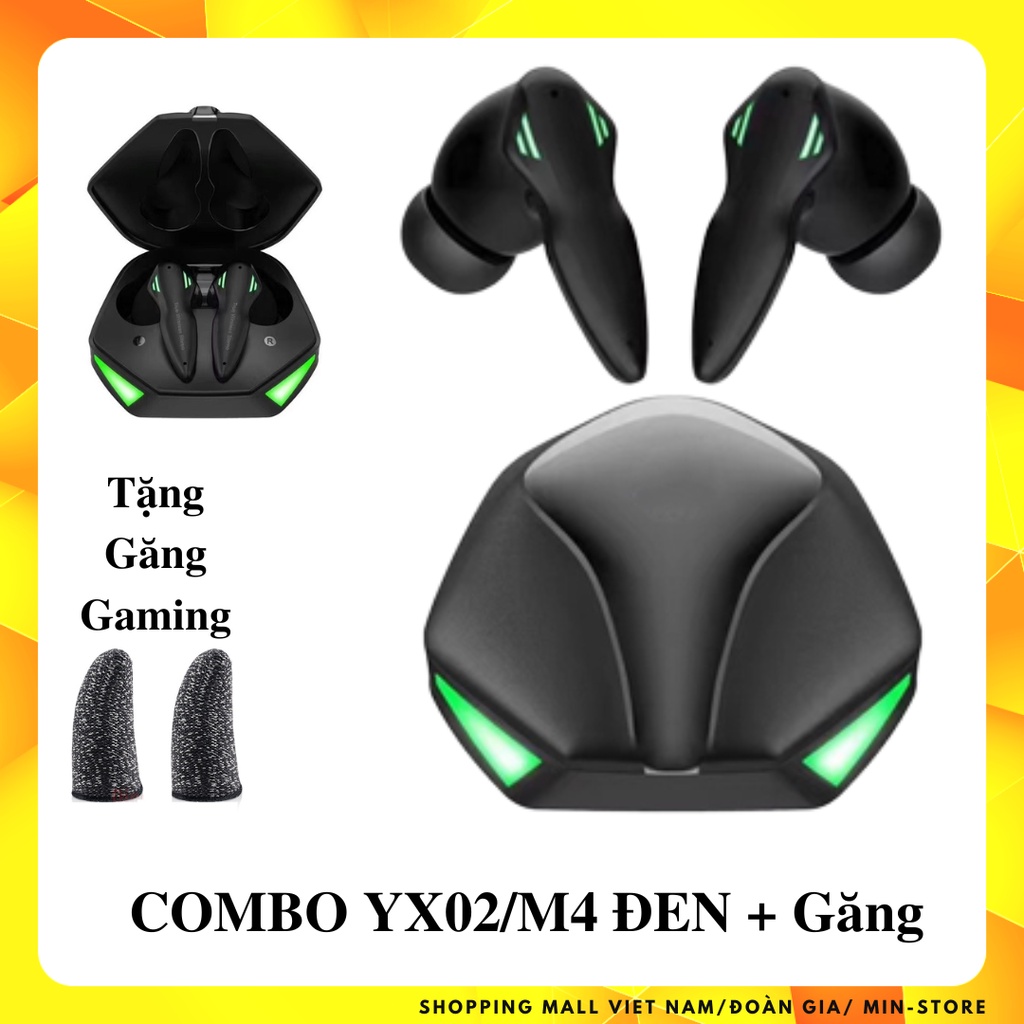 Tai nghe Bluetooth Gaming 5.1 kèm găng tay game cao cấp, tai nghe không dây X7 không trễ âm có chế độ kép