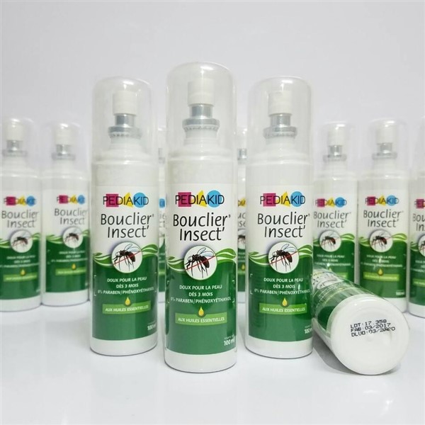 Xịt muỗi côn trùng bảo vệ làn da giảm ngứa cho bé trên 3 tháng tuổi Pediakid Bouclier Insect Spray, Pháp
