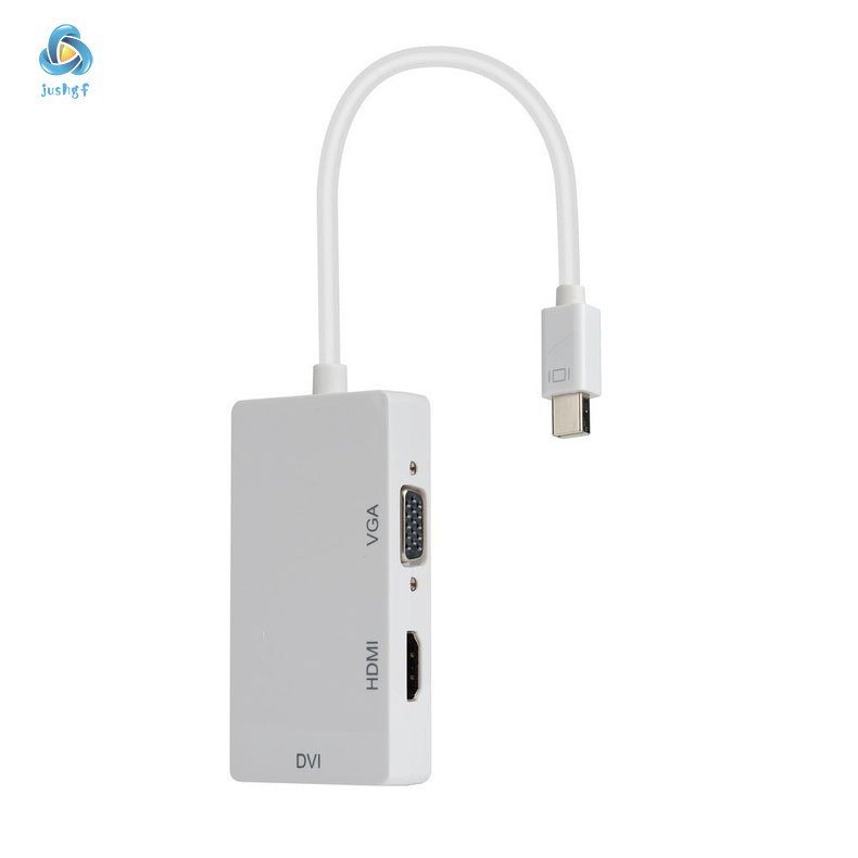 Dây chuyển đổi 3 trong 1 từ cổng màn hình mini sang DVI VGA Hdmi Tv Av Hdtv cho MacBook/Imac/MacBook Air