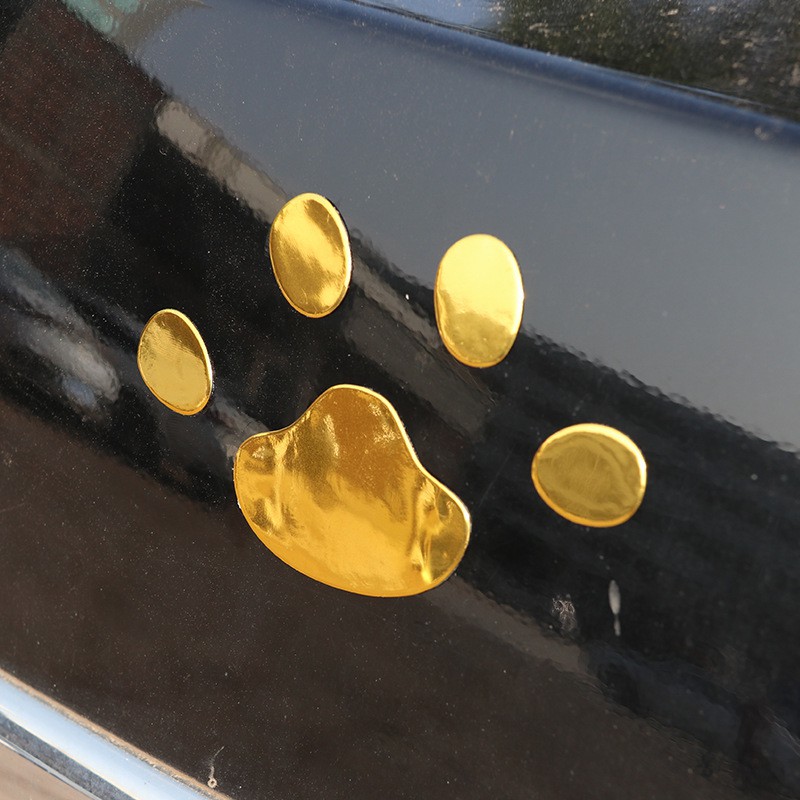 Tem dán hình bàn chân cún đáng yêu trang trí ô tô, xe hơi