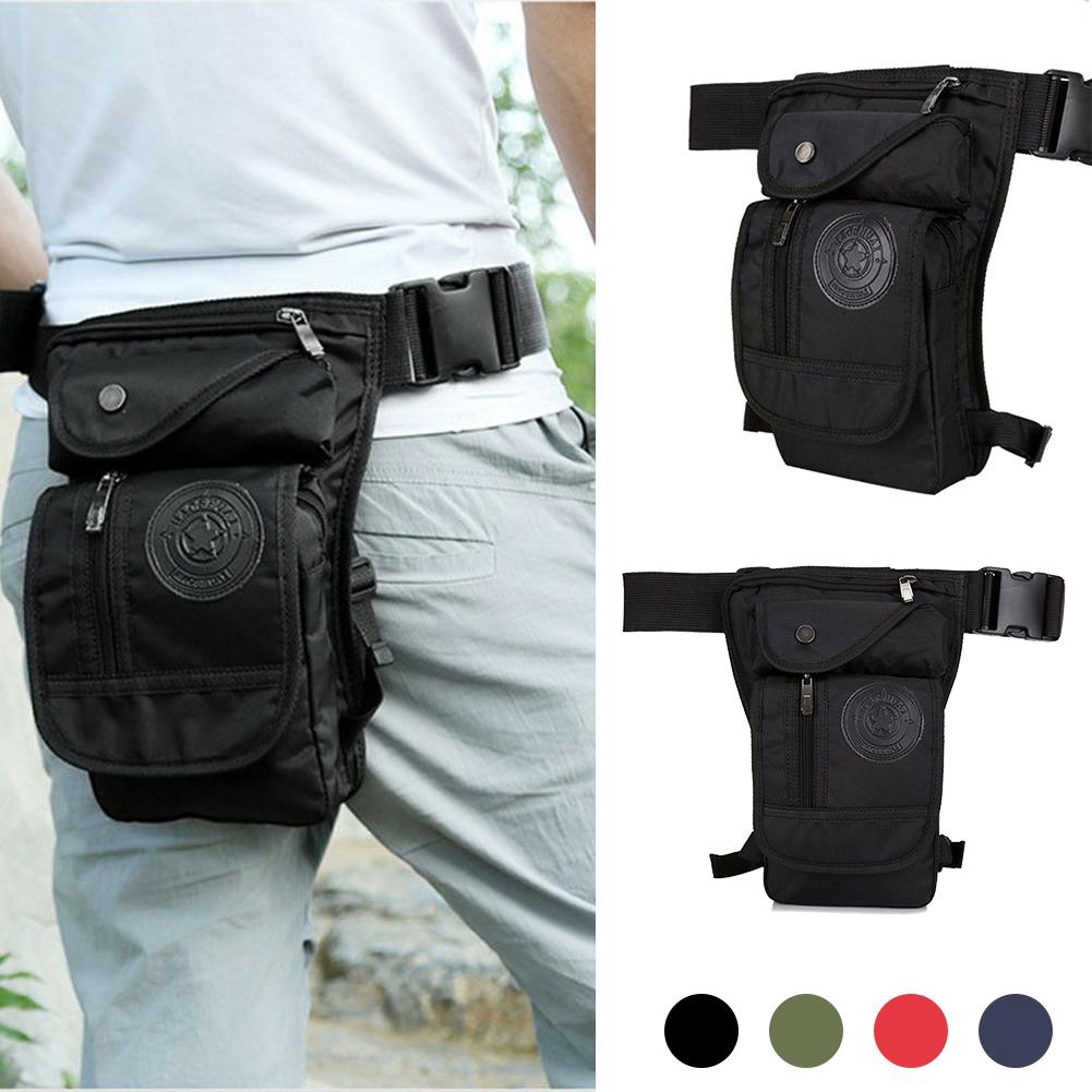 Canvas Waist Bag Fanny Pack Racing Drop Leg Bag Motorcycle Outdoor Bag Pouch